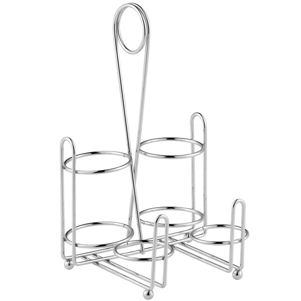 Tablecraft 594C Chrome Plated Wire Combination Condiment Rack 5 1/4