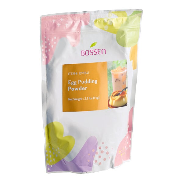 A 2.2 lb bag of Bossen Egg Pudding Powder Mix.