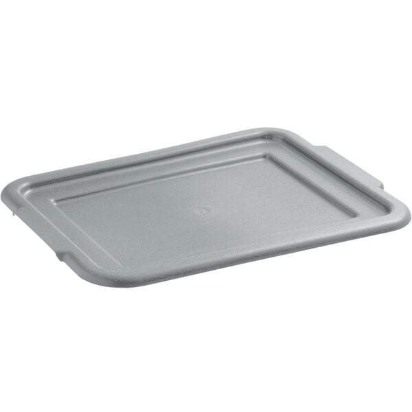 A gray high density polyethylene lid for a Vollrath bus tub.