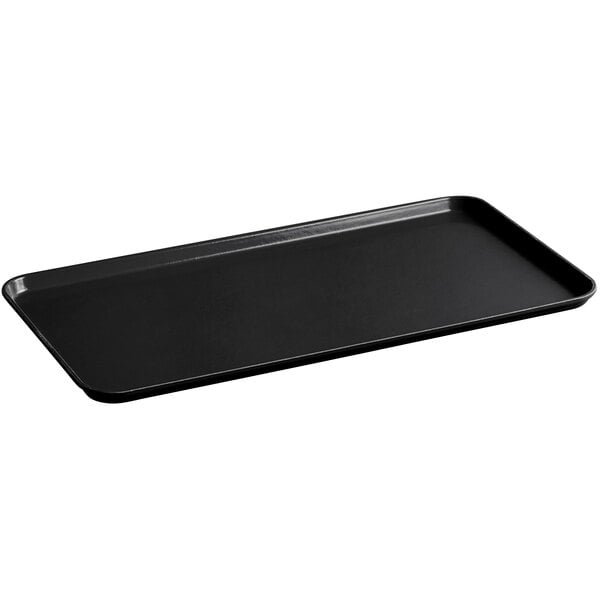 a black rectangular object with a white background