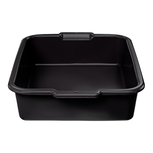 Vollrath 52622 Signature 20" x 17" x 5" Black High Density Polyethylene Bus Tub