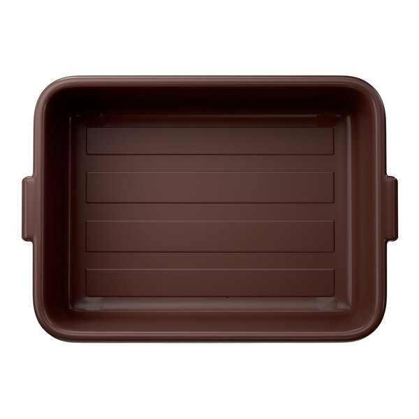 Vollrath 1521B-01 Traex® 20" x 15" x 5" Brown High Density Polyethylene Bus Tub - Bulk