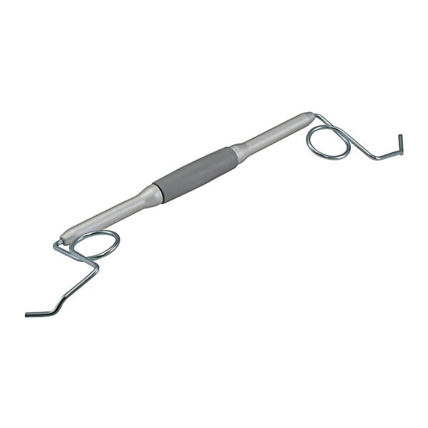 A metal Magliner battery clip kit with two handles.