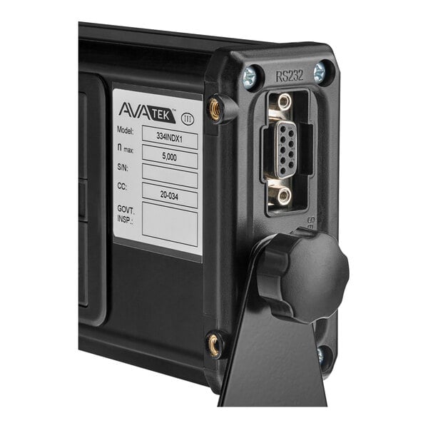 An AvaWeigh digital receiving bench scale with a tower display.