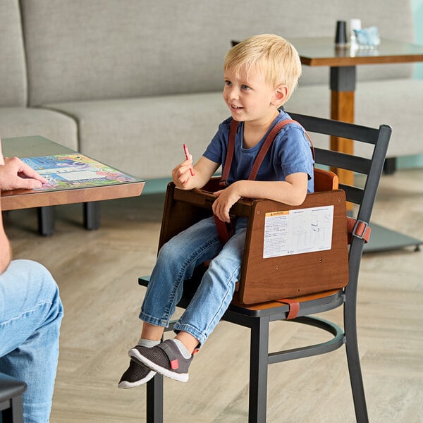 GET BS-200-MOD-W2 Walnut Wood Booster Seat with T-Strap