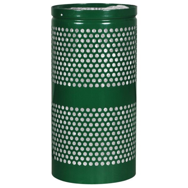 a close-up of a green container