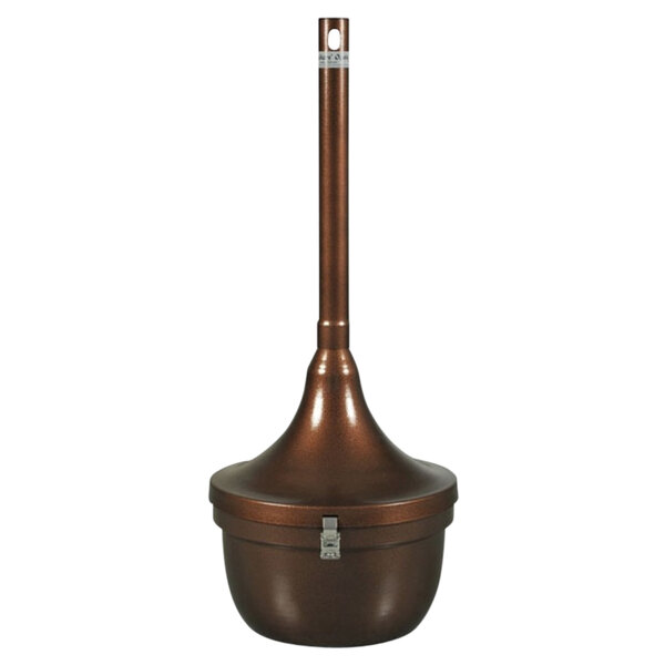 An Ex-Cell Kaiser Smokers' Oasis hammered copper cigarette receptacle.