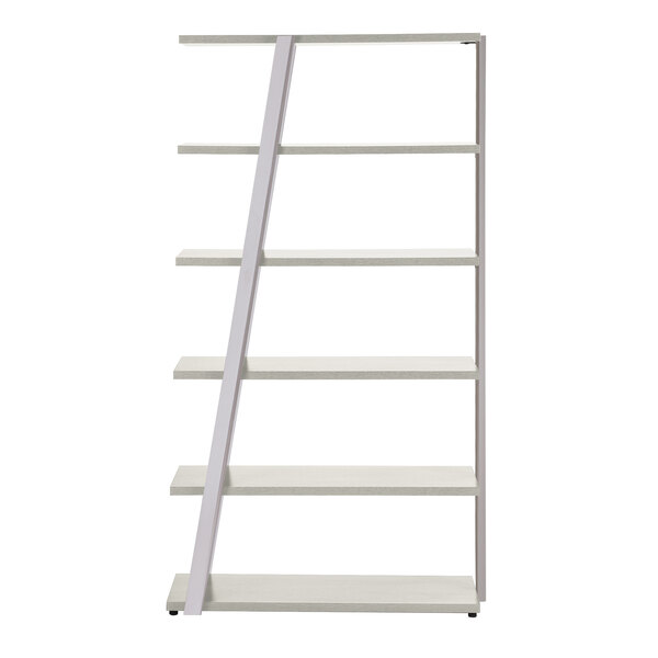 Safco Mrbs5wah Mirella 36 3 4 X 13 1 2 X 67 1 2 White Ash 5 Shelf Bookshelf