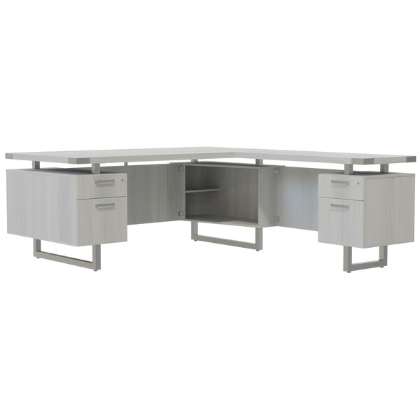 Safco Mrlff7236wah Mirella 72 X 84 White Ash L Shaped Desk