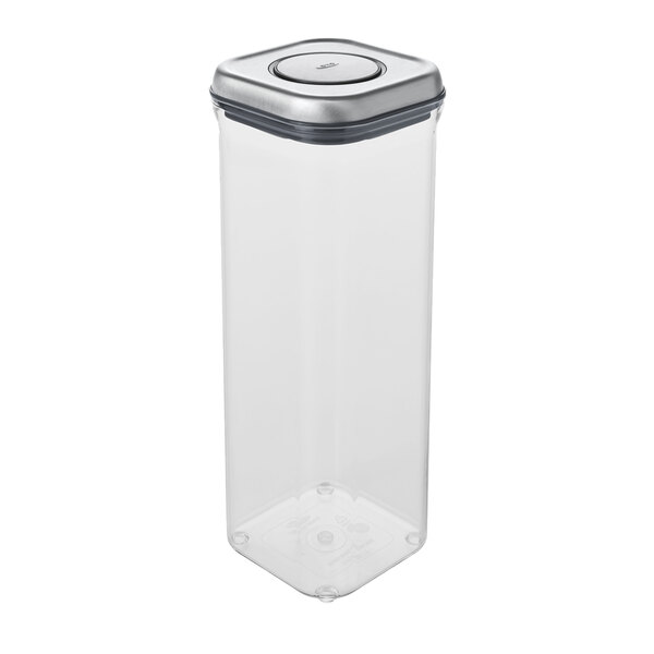 OXO 3106200 2.1 Qt. SteeL POP Square Container with Stainless Steel POP Lid