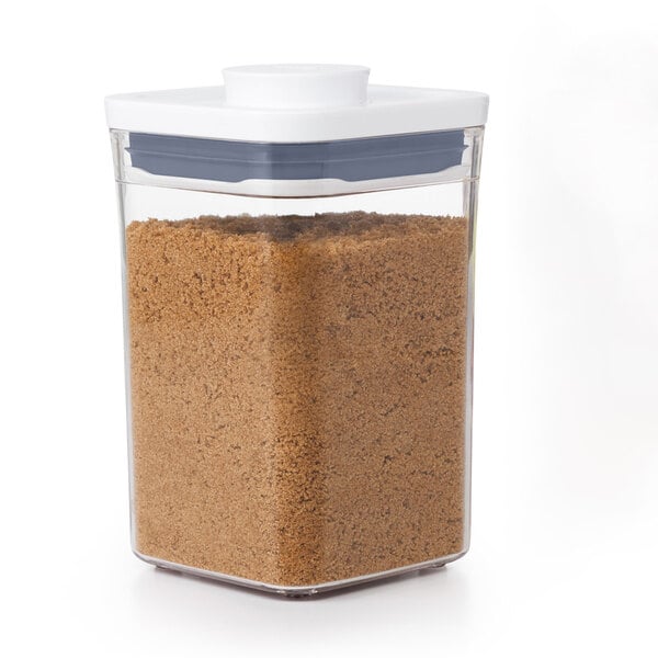 a container with brown sugar