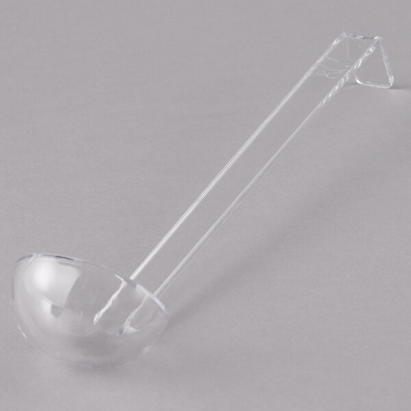 1 oz. Clear Plain Handle Serving Ladle