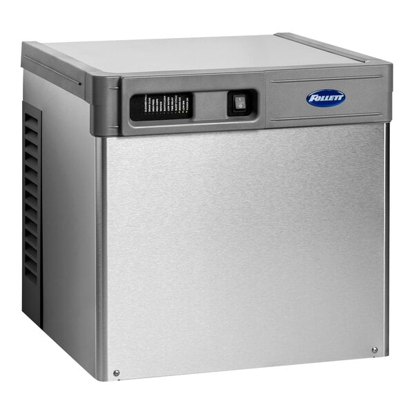 A stainless steel Follett Horizon Elite remote condenser air cooled chewblet ice machine.