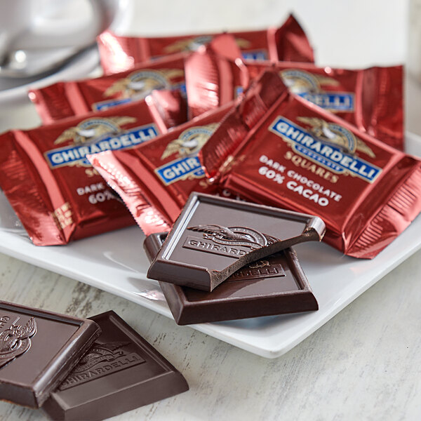 Ghirardelli IndividuallyWrapped Dark Chocolate 60 Cacao