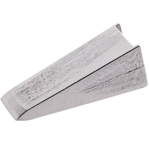 A silver metal Garde oyster shucker blade.