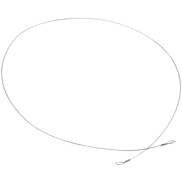 A black wire with a loop on the end.