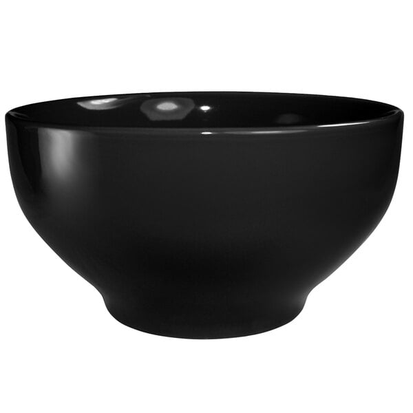 a black bowl with a white background