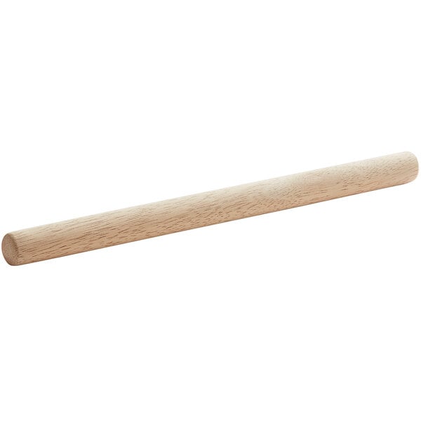 An American Metalcraft wood French rolling pin with a wooden handle.