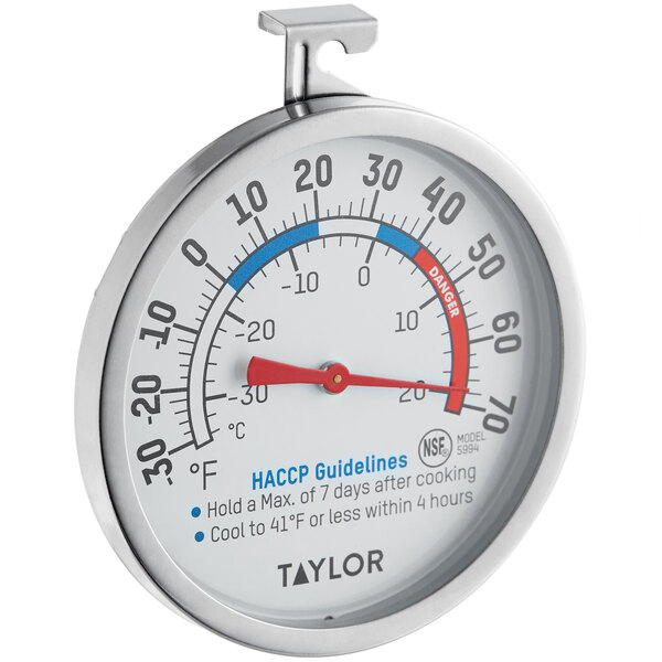 Taylor Stainless Steel Refrigerator / Freezer Dial Thermometer - 3Dia