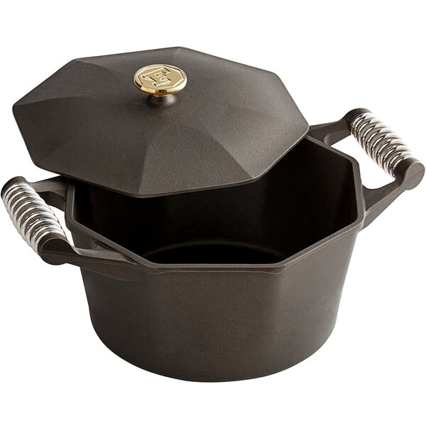 Finex Cast Iron 5 Qt Dutch Oven Cooking Pot with Heavy Gauge Cast Iron Lid NEW 