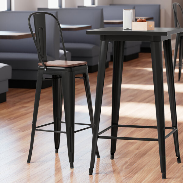 Black best sale countertop chairs