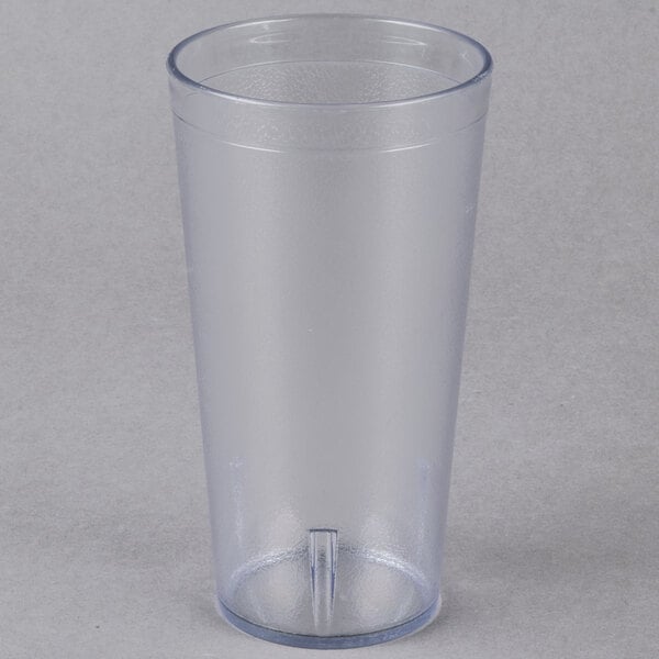 A Carlisle clear plastic tumbler on a white background.