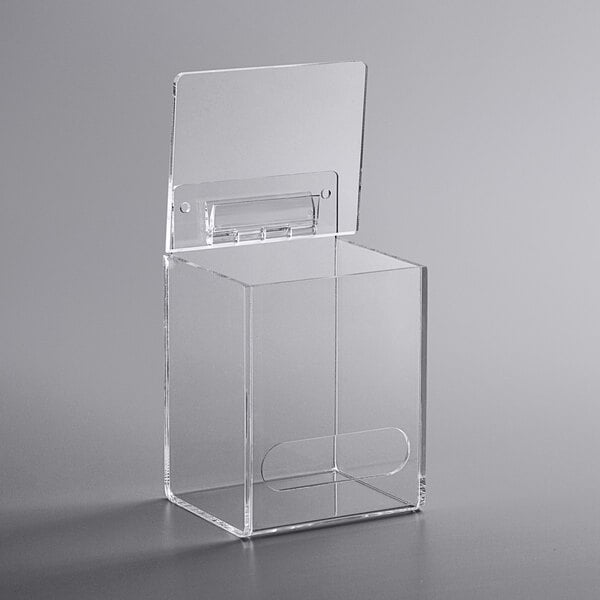 a clear plastic box with a lid