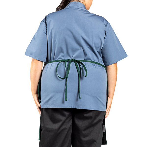 a person wearing a blue shirt