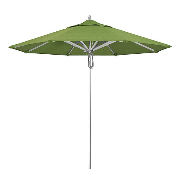 a close-up of a green umbrella