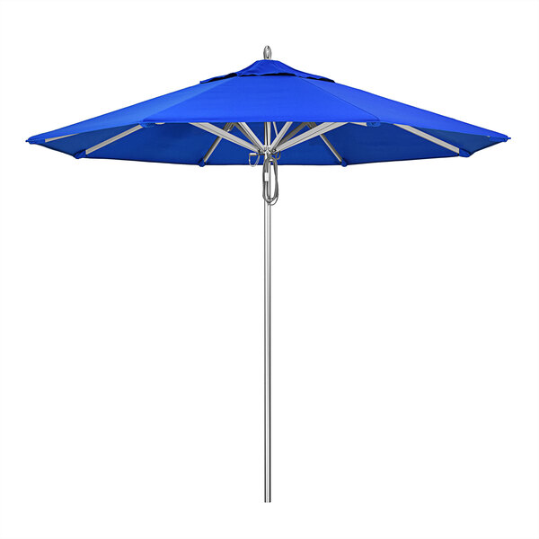 a blue umbrella with a white background
