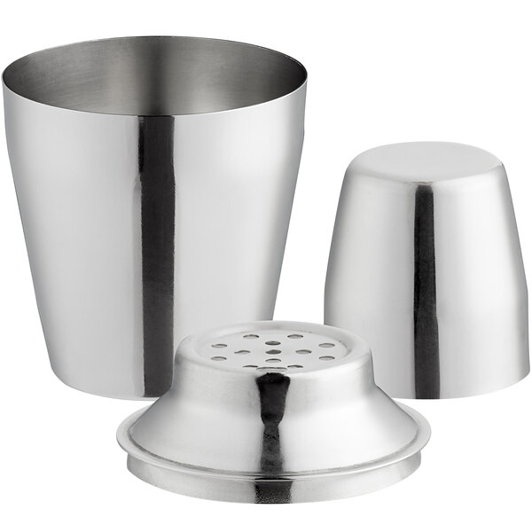 8 oz. - 3 Piece Stainless Steel Cocktail Shaker