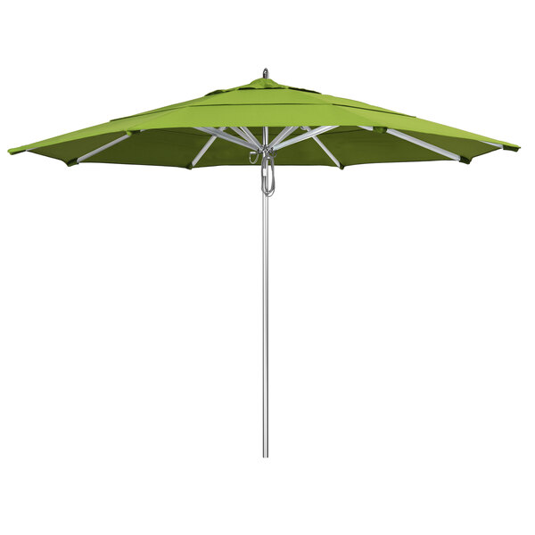 a green umbrella with a white background