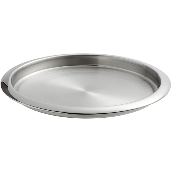 Hotels Elegant Serving Tray Non Slip Stainless Steel 12" Round Tray 300mm Bar 