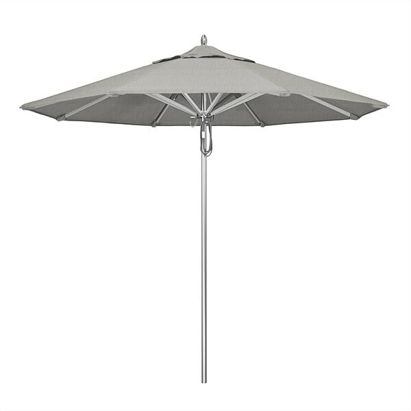 a close-up of a grey umbrella