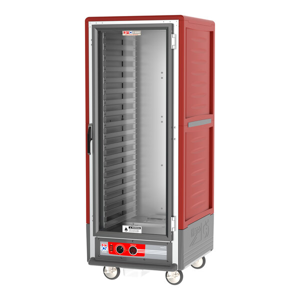 Metro C539-HFC-L C5 3 Series Heated Holding Cabinet with Clear Door - Red