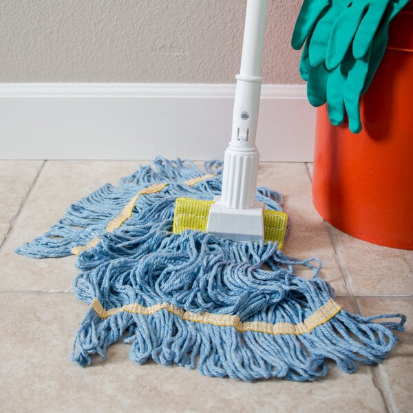 a mop on the floor