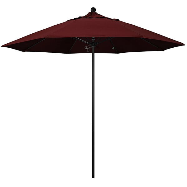 a close-up of a red umbrella