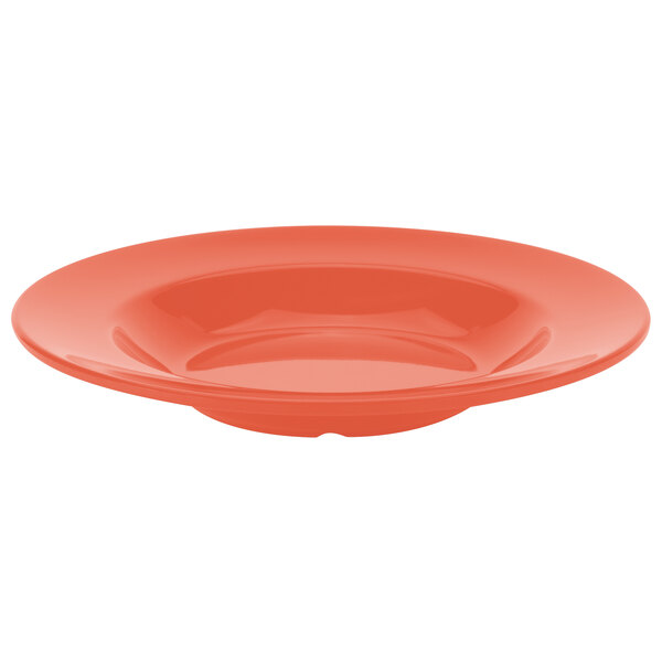 A Rio orange melamine bowl.
