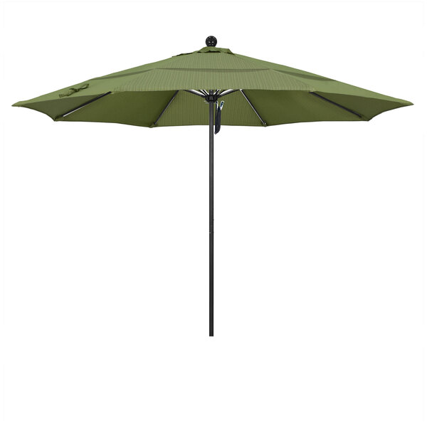 a close-up of a green umbrella