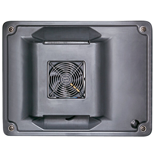 A black rectangular Cambro Pro Cart Ultra Cold Module with a fan inside.