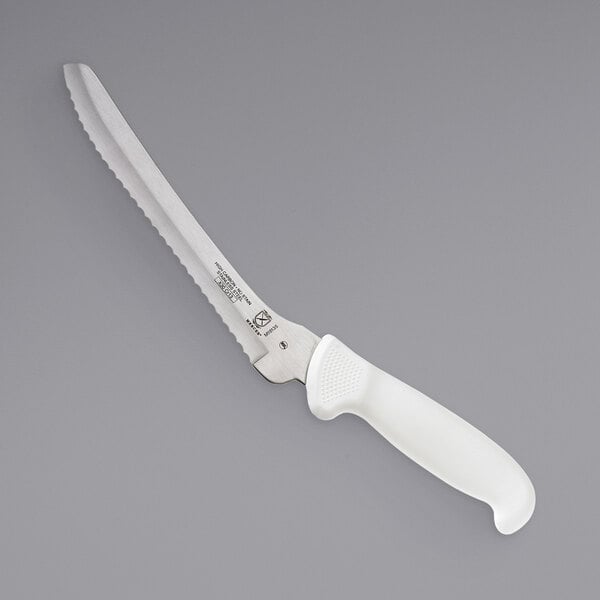 Mercer Culinary M Ultimate White Offset Wavy Edge Bread Knife