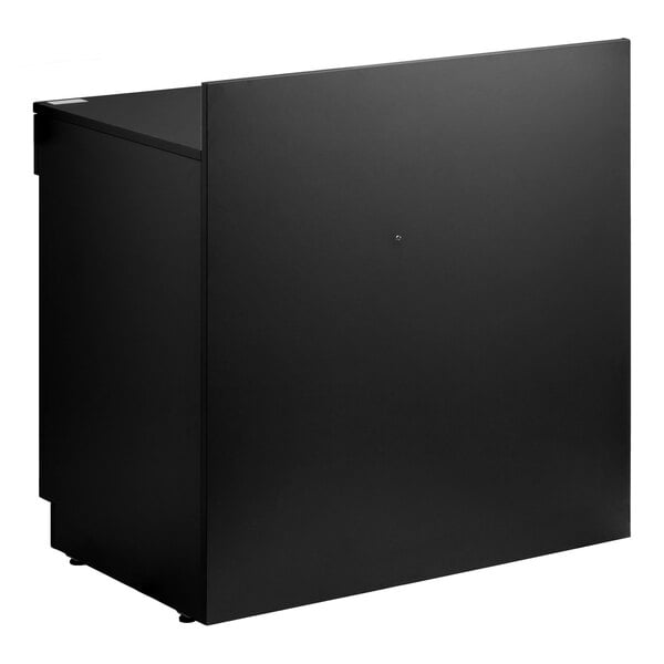 Lancaster Table & Seating 36" Black Waitress Station with Drawer and Adjustable Shelf