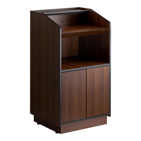 Lancaster Table & Seating 46" Walnut Host Station / Host Podium