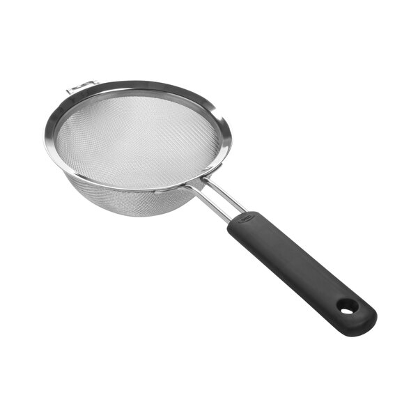 OXO Good Grips 14 X 6 Stainless Steel Fine Mesh Strainer With Black OXO Good Grips 14 X 6 Stainless Steel Fine Mesh Strainer With Black