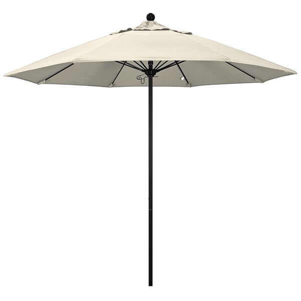 Push lift umbrella with nude canopy