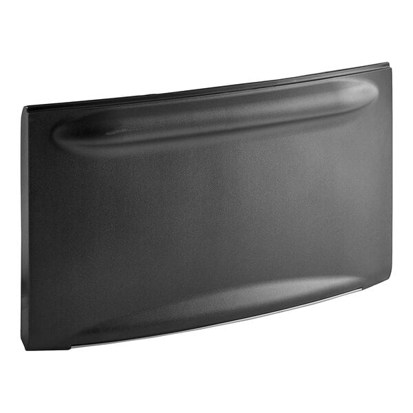 A black rectangular Manitowoc Ice bin door with a handle.