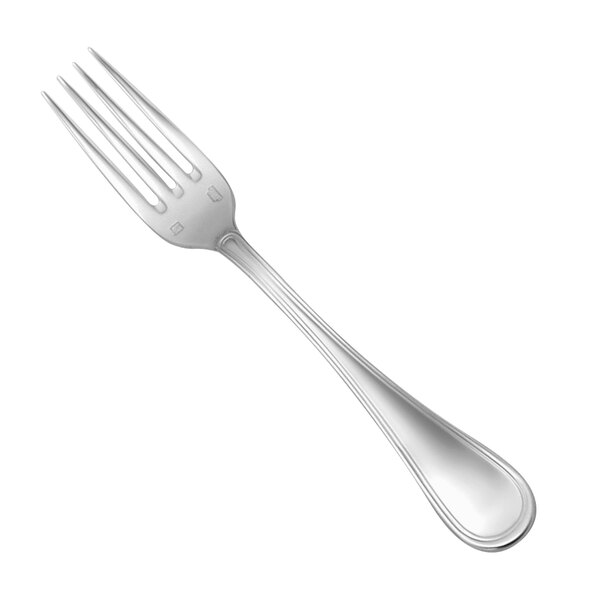 A close-up of a Sant'Andrea Bellini stainless steel salad/dessert fork with a silver handle.