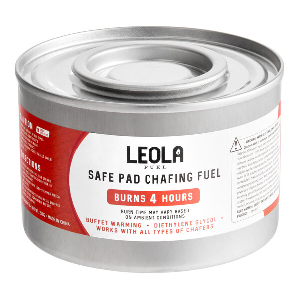 Leola Premium 4 Hour Wick Chafing Dish Fuel with Safe Pad - 24/Case