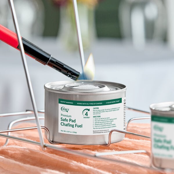 Choice 4 Hour Wick Chafing Dish Fuel with Safe Pad - 24/Case