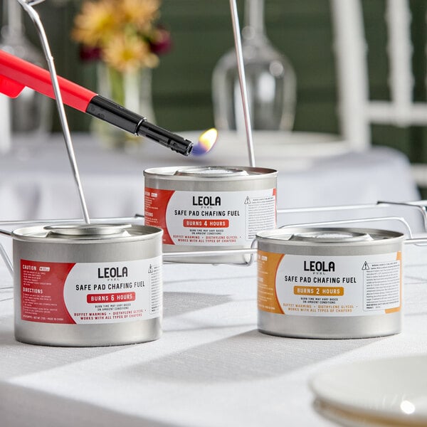 Choice 6 Hour Wick Chafing Dish Fuel with Safe Pad - 24/Case